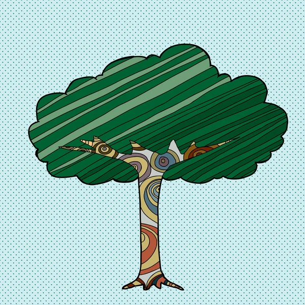 Psychedelic ağaç — Stok Vektör