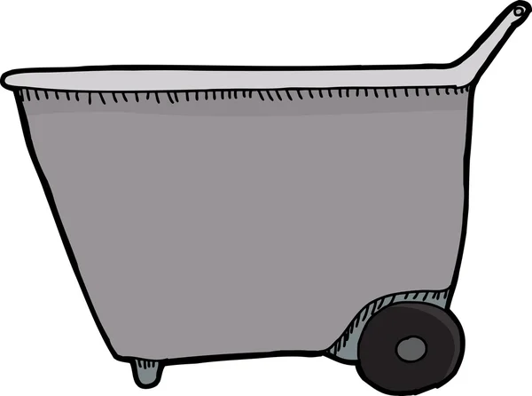 Wheel Barrel Side View — Stock Vector