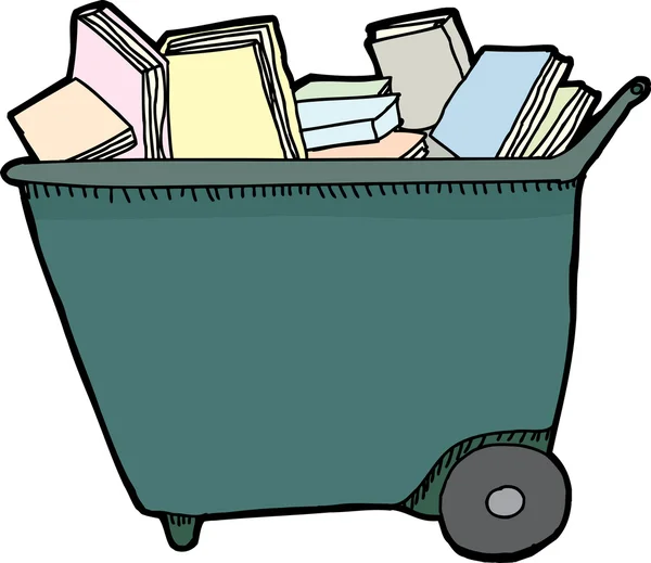 Isolierte Bibliothekswagen — Stockvektor