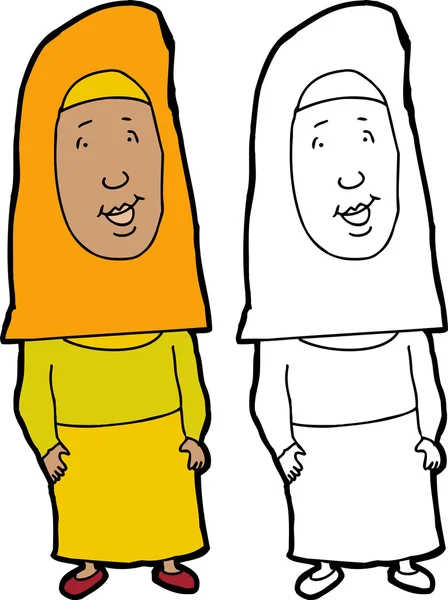 Ler muslimsk kvinna — Stock vektor