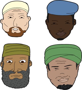 Müslüman erkeğin sakallı