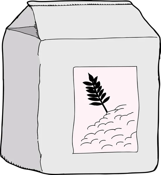 Isolated Bag of Flour — Stock Vector