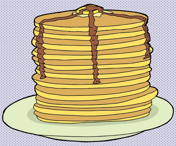 Pilha de Flapjacks — Vetor de Stock