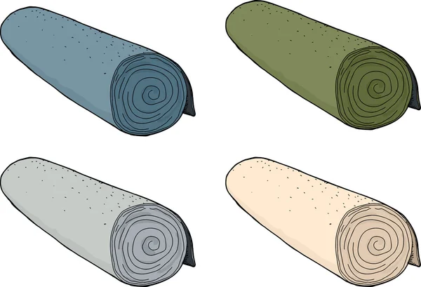 Geïsoleerde broodjes van tapijt — Stockvector