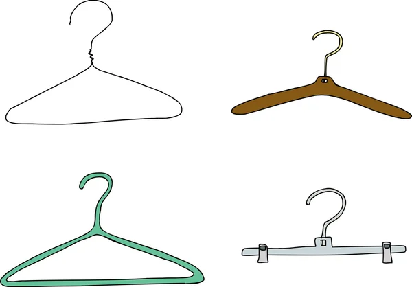 Απομονωμένες clotheshangers — Διανυσματικό Αρχείο