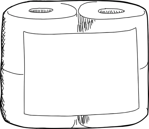 Toilettenpapier-Skizze — Stockvektor