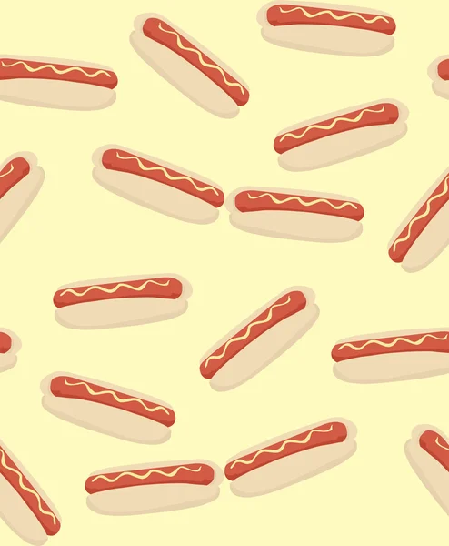 Bezešvé hot dogy — Stockový vektor