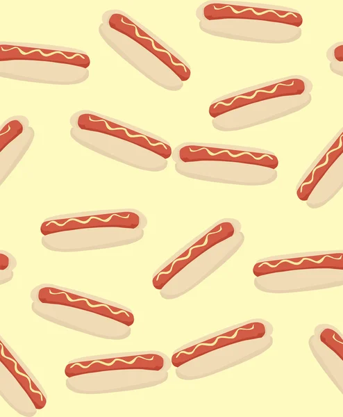 Hot dog senza soluzione di continuità — Vettoriale Stock