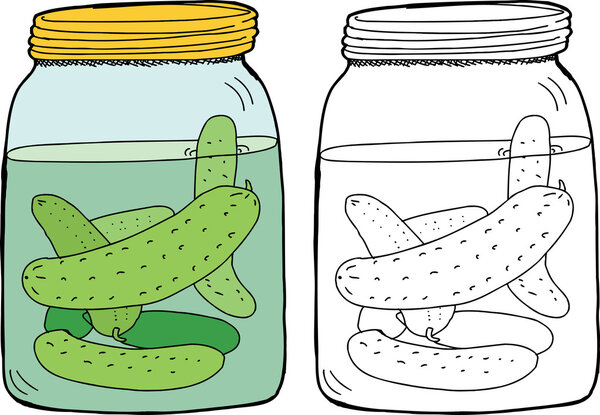 Isolated Dill Pickles