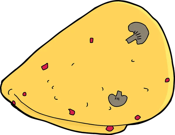 Omelette isolée — Image vectorielle