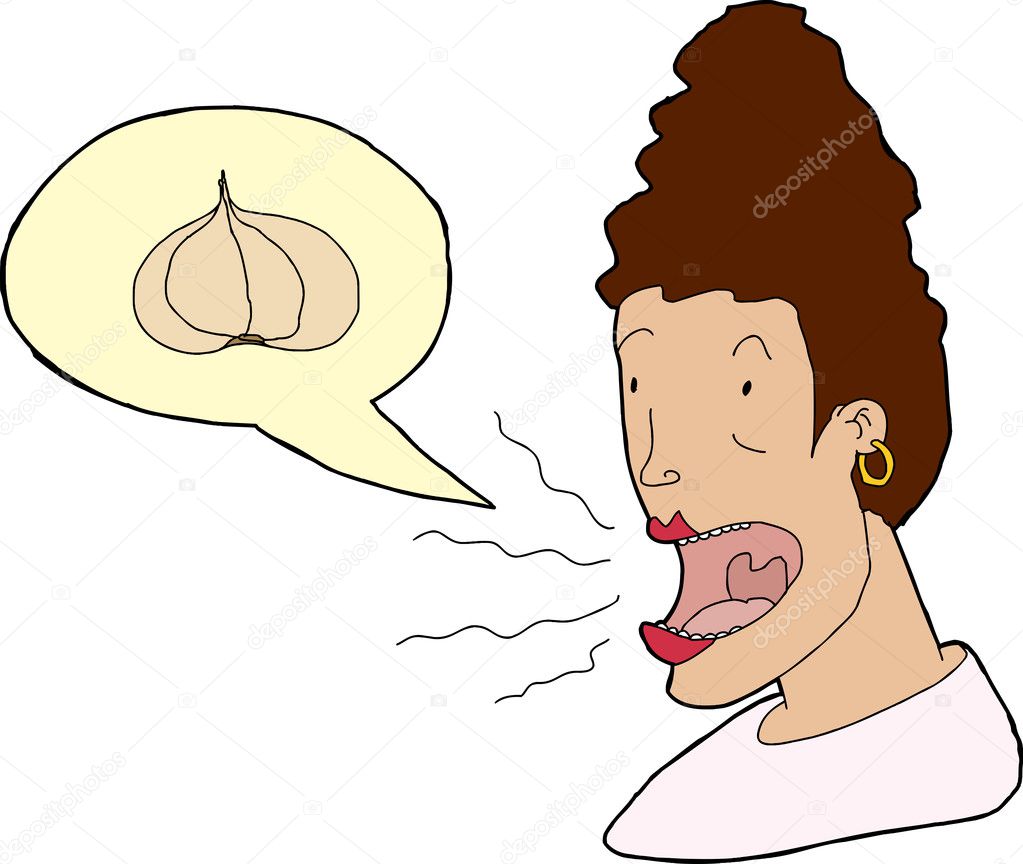 Woman with Garlic Breath