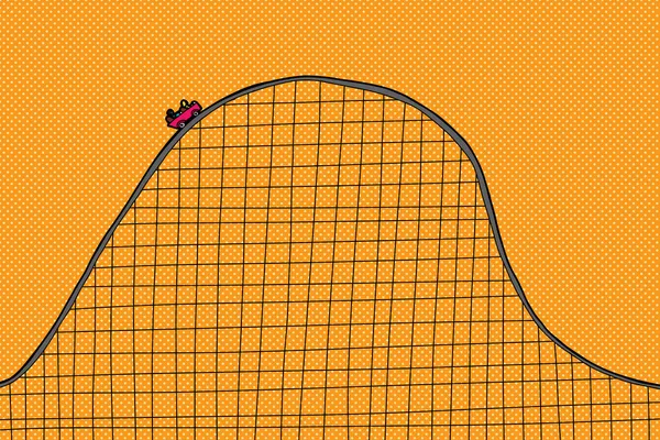 Effrayant rollercoaster ride — Image vectorielle