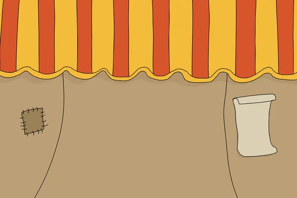 Цирковая палатка с плакатом — стоковый вектор