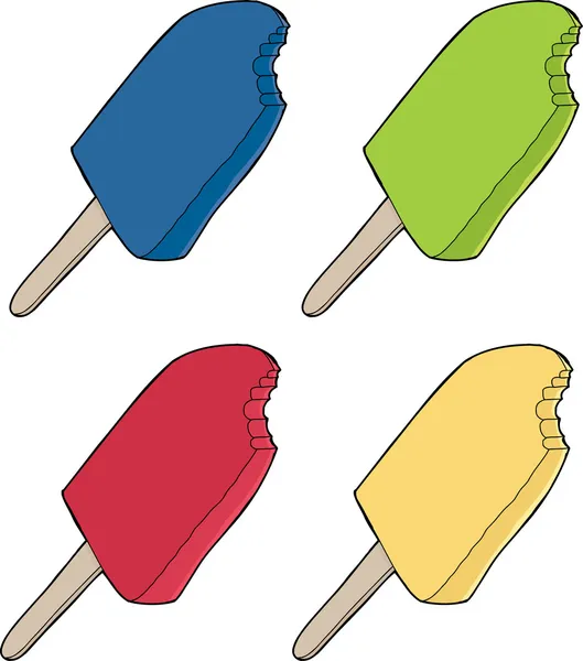 Various Popsicles — Stock Vector