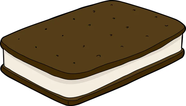 Sandwich de helado — Vector de stock