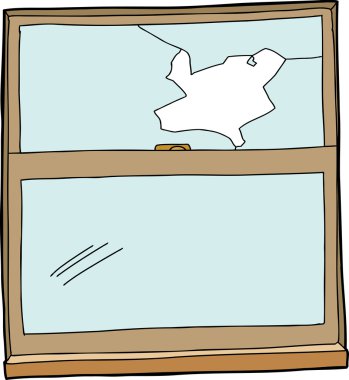 kırık çizgi film penceresi