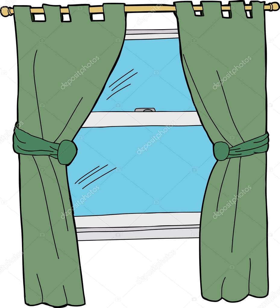 Green Window Curtains