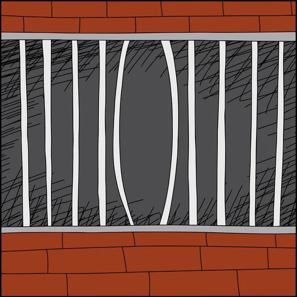 Cage du zoo endommagée — Image vectorielle