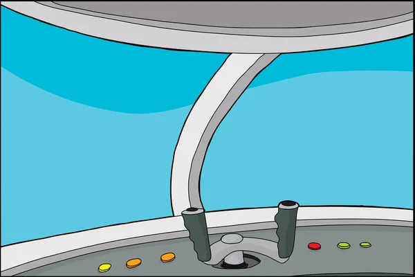 Cartoon fordonet cockpit — Stock vektor