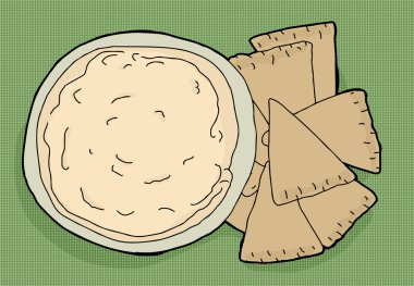 Humus ve pide cips