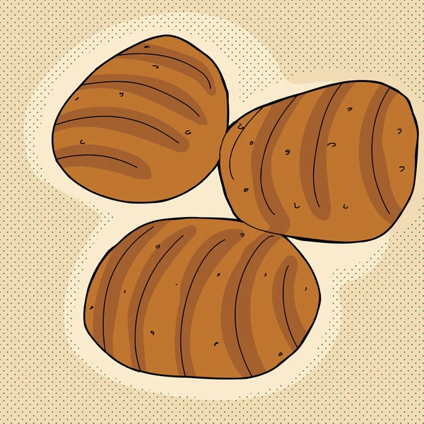 Tři bochníky chleba — Stockový vektor