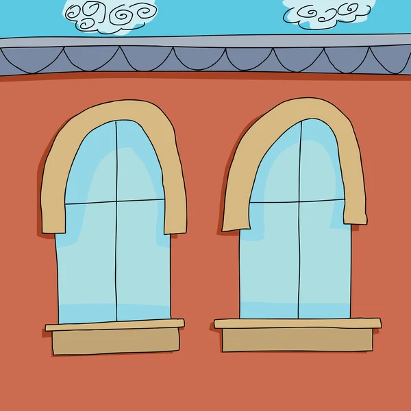 Дві квартири windows — стоковий вектор
