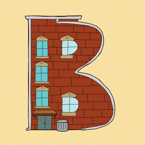 Cartoon b-Symbol — Stockvektor