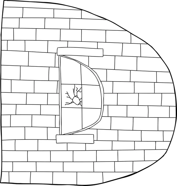 Letter d gebouw — Stockvector