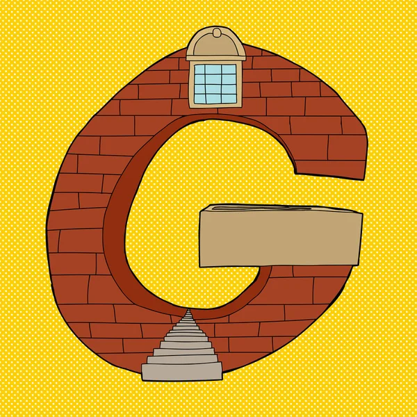 Будівництво фігури "g " — стоковий вектор
