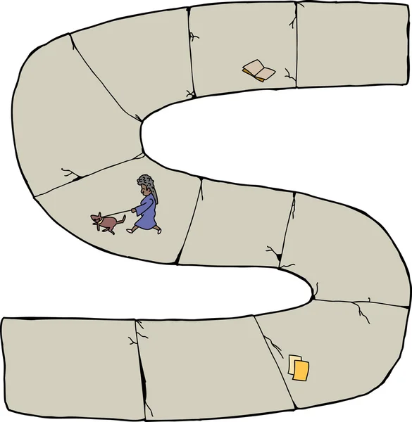 Símbolo de caminata lateral S — Archivo Imágenes Vectoriales