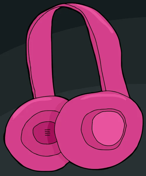 Růžová sluchátka — Stockový vektor
