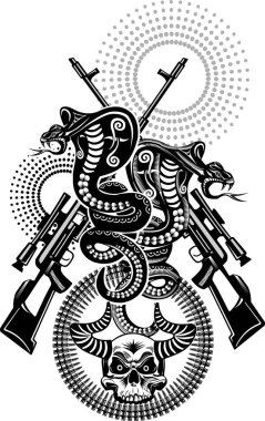 Yılan Dövmeli Kobra 'nın çizimi