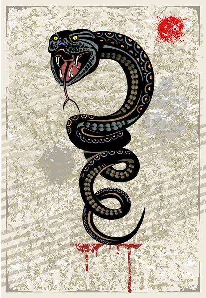 蛇纹身图解 — 图库矢量图片