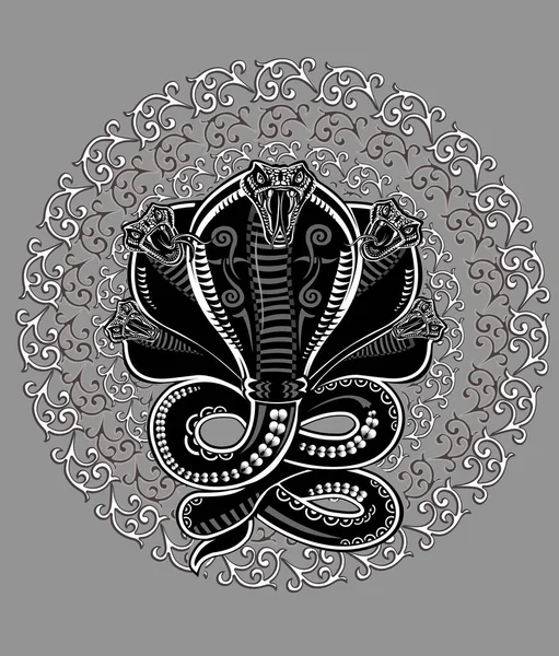 Illustration Snake Tattoo Cobra — Image vectorielle