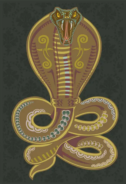Ilustracja Tatuażu Węża Kobra — Wektor stockowy