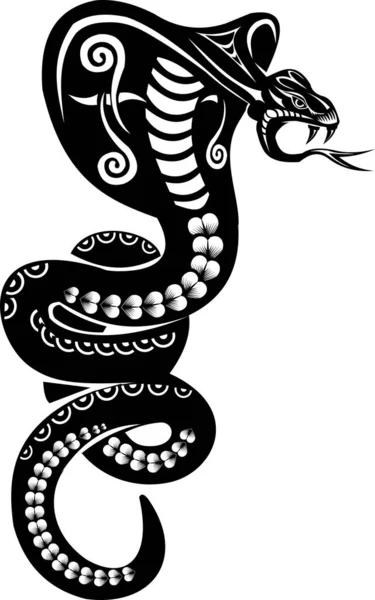 Ilustración Snake Tattoo Cobra — Archivo Imágenes Vectoriales