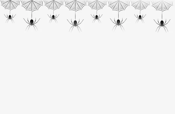 Bezešvé Vzory Visícími Pavouky Strašidelné Pozadí Pro Halloween — Stockový vektor