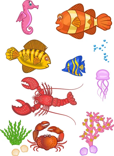 Illustration Sea Fish — Stock Vector