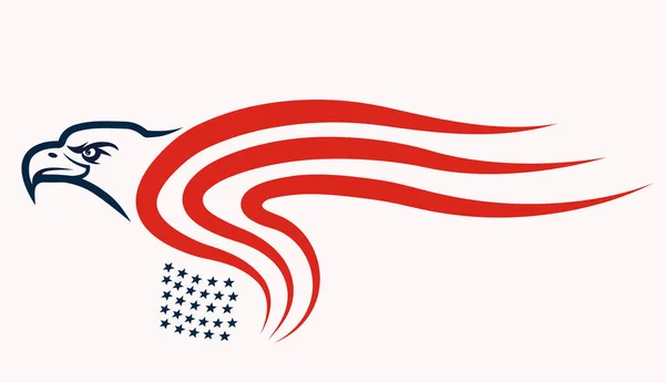 Logo Patriótico Águila Americana Cabeza Águila Star Log — Archivo Imágenes Vectoriales