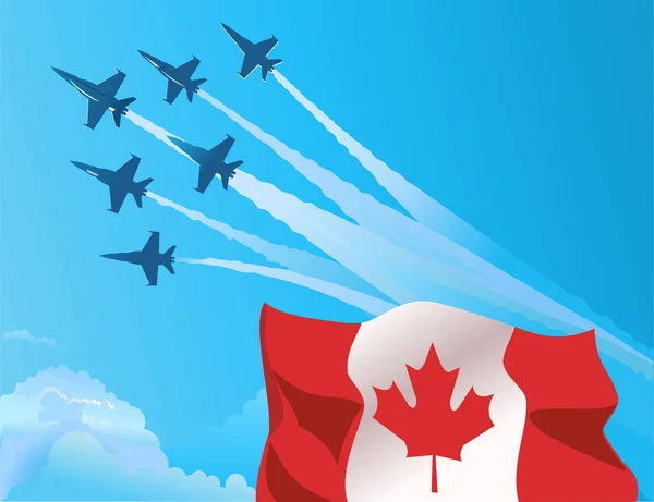 Canada National Day Festival Canada Disegno Bandiera Buone Feste — Vettoriale Stock