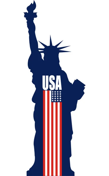 Estátua Liberdade Nova Iorque Símbolo Americano —  Vetores de Stock