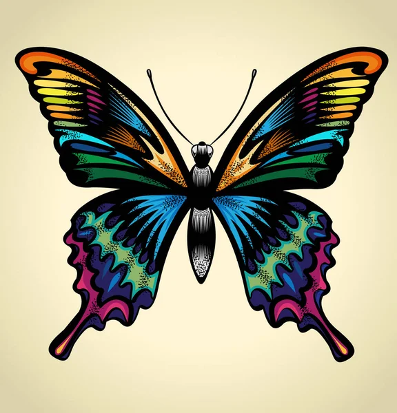 Beautiful Butterfly Tattoo — 스톡 벡터