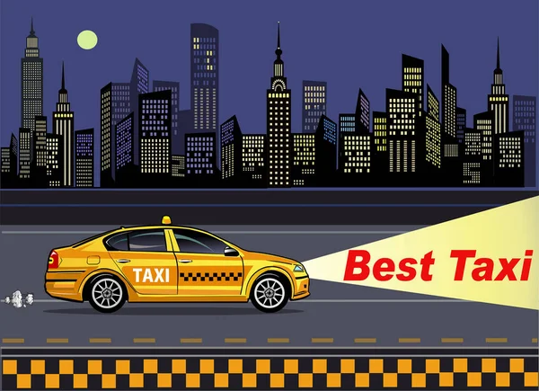 Illustration New York Taxi — Stock Vector