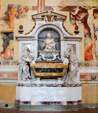Galileo galilei's basilica of santa croce kabrinde. Floransa, İtalya