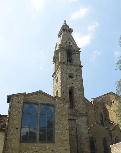 Zvonice basilica di santa croce. Florencie, Itálie — Stock fotografie