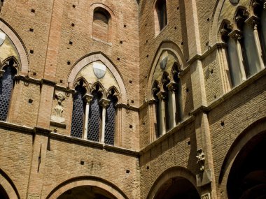 Palazzo pubblico mangia kule top ile. Siena, İtalya