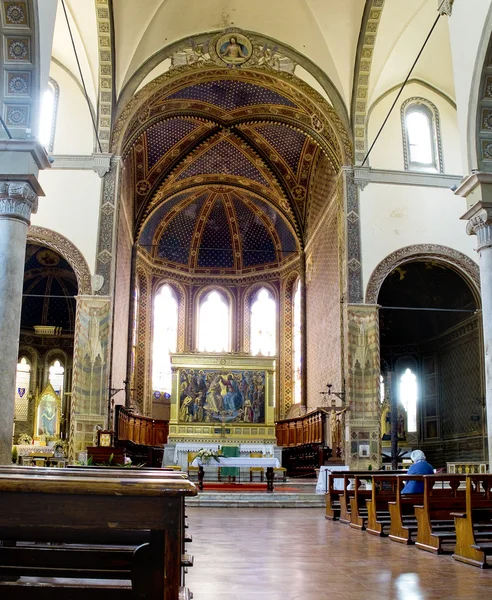 Głównej nawy Bazyliki dei servi. Siena — Zdjęcie stockowe