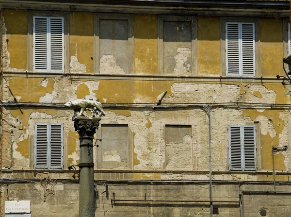 Siena ile romulus ve remus anıt Caddesi. Siena — Stok fotoğraf
