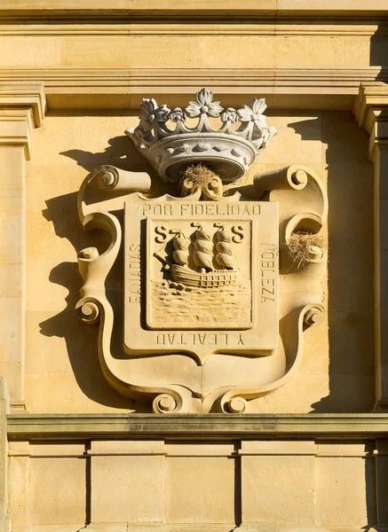 Escudo da cidade de San Sebastian, Espanha — Fotografia de Stock