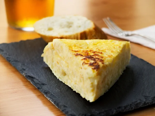 Typische Spaanse pincho de tortilla de patatas — Stockfoto